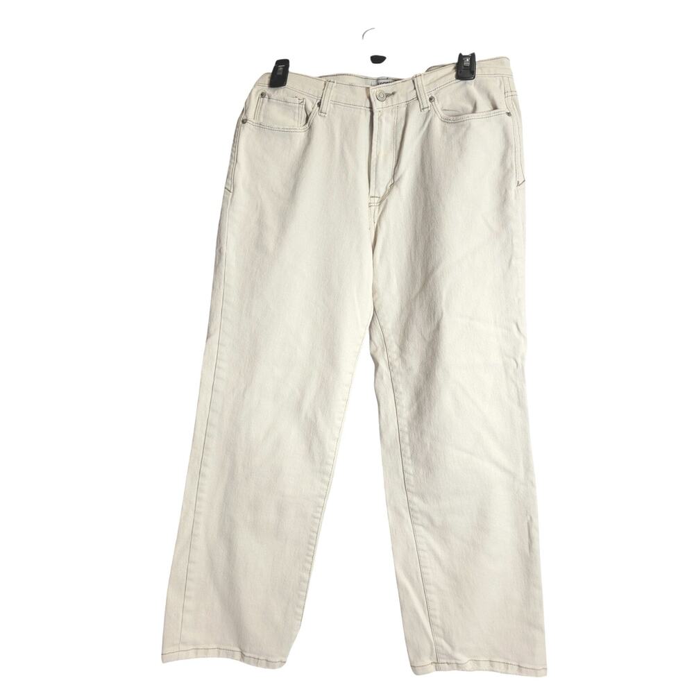 Kensie Jeans Vintage Luxe The Ella High Rise Straight Light Khaki Denim Womens 6